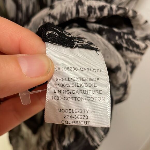 NWOT Joie woman’s black and gray silk sheer dress - Picture 11 of 15